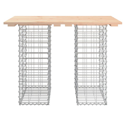 Hagebenk gabiondesign 100x70x72 cm heltre furu