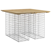 Hagebenk gabiondesign 100x102x72 cm impregnert furu