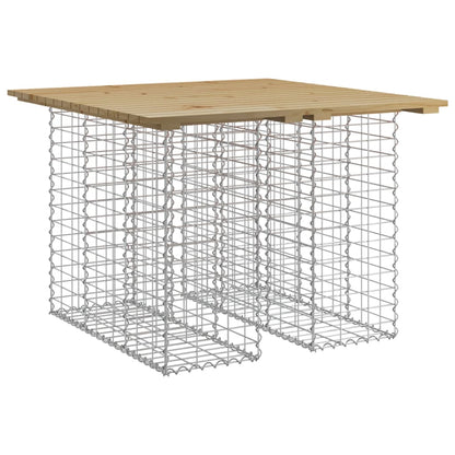 Hagebenk gabiondesign 100x102x72 cm impregnert furu