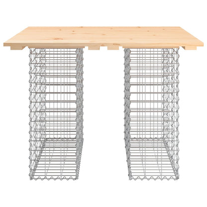 Hagebenk gabiondesign 100x102x72 cm heltre furu