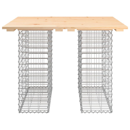 Hagebenk gabiondesign 100x102x72 cm heltre furu