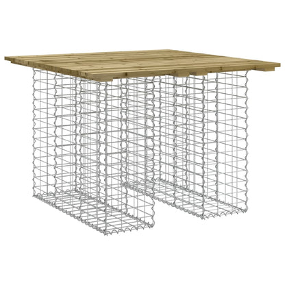 Hagebenk gabiondesign 100x102x72 cm impregnert furu