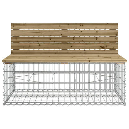 Hagebenk gabiondesign 103x70x65 cm impregnert furu