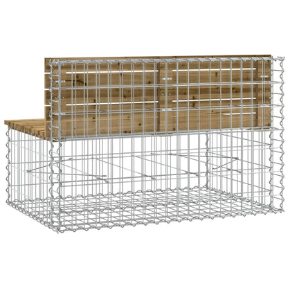 Hagebenk gabiondesign 103x70x65 cm impregnert furu