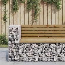 Hagebenk gabiondesign 92x71x65,5 cm impregnert furu