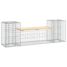 Hagebenk gabiondesign 183x41x60,5 cm heltre furu