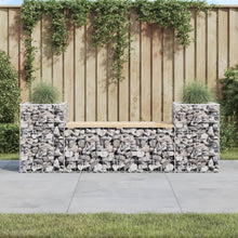 Hagebenk gabiondesign 183x41x60,5 cm heltre furu