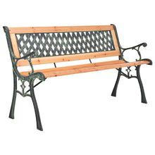 Hagebenk 116 cm støpejern og heltre gran
