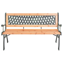Hagebenk 116 cm støpejern og heltre gran