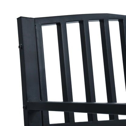 Hagebenk svart 120 cm stål