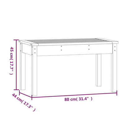 Hagebenk grå 80x44x45 cm heltre furu