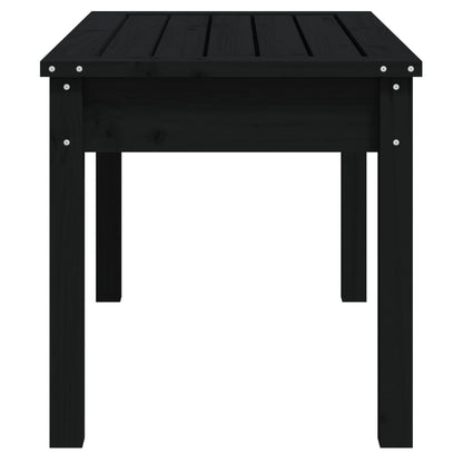 Hagebenk svart 80x44x45 cm heltre furu