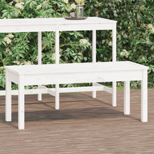 Hagebenk hvit 109x44x45 cm heltre furu