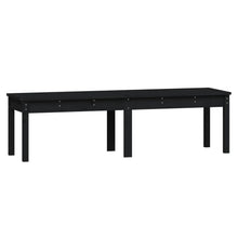 Hagebenk 2 seter svart 159,5x44x45 cm heltre furu