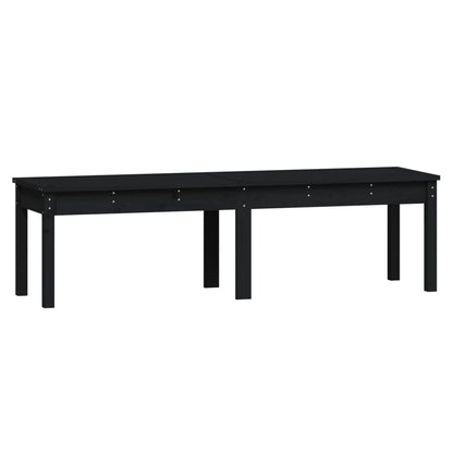 Hagebenk 2 seter svart 159,5x44x45 cm heltre furu
