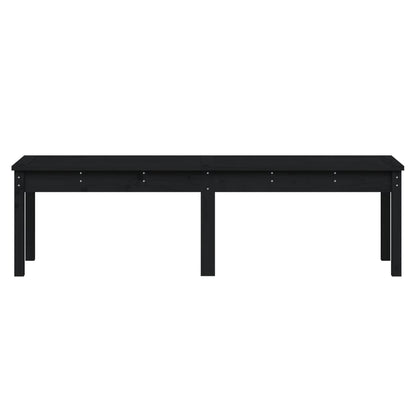 Hagebenk 2 seter svart 159,5x44x45 cm heltre furu