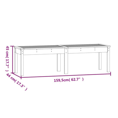 Hagebenk 2 seter 159,5x44x45 cm heltre douglasgran