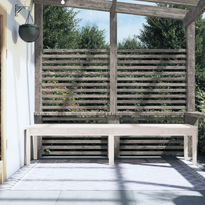 Hagebenk 2 seter hvit 203,5x44x45 cm heltre furu