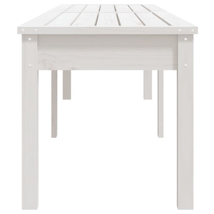 Hagebenk 2 seter hvit 203,5x44x45 cm heltre furu