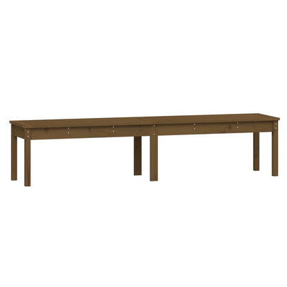 Hagebenk 2 seter honningbrun 203,5x44x45 cm heltre furu