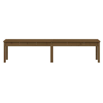 Hagebenk 2 seter honningbrun 203,5x44x45 cm heltre furu