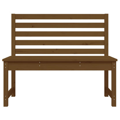 Hagebenk honningbrun 109 cm heltre furu