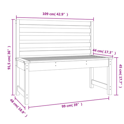 Hagebenk 109 cm heltre douglasgran