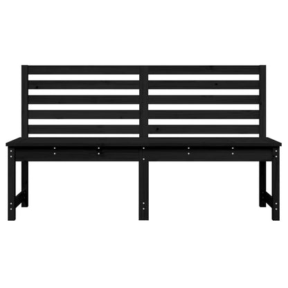 Hagebenk svart 157,5 cm heltre furu