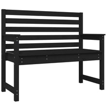 Hagebenk svart 109x48x91,5 cm heltre furu
