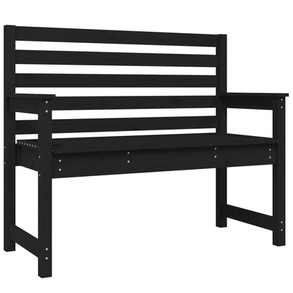 Hagebenk svart 109x48x91,5 cm heltre furu