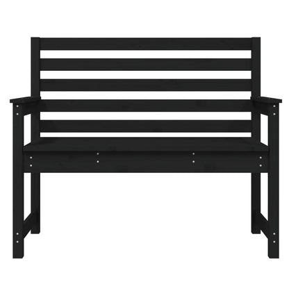 Hagebenk svart 109x48x91,5 cm heltre furu