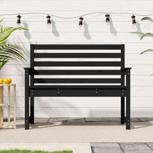 Hagebenk svart 109x48x91,5 cm heltre furu