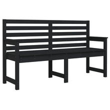 Hagebenk svart 159,5x48x91,5 cm heltre furu