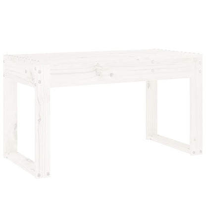Hagebenk hvit 80x38x45 cm heltre furu