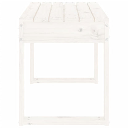 Hagebenk hvit 80x38x45 cm heltre furu