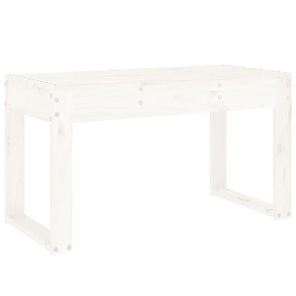 Hagebenk hvit 80x38x45 cm heltre furu