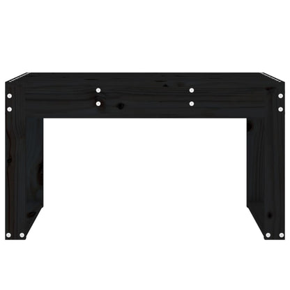 Hagebenk svart 80x38x45 cm heltre furu