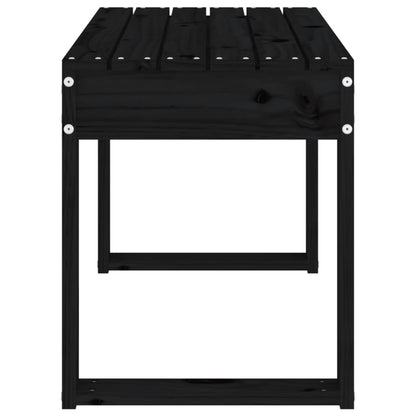 Hagebenk svart 80x38x45 cm heltre furu