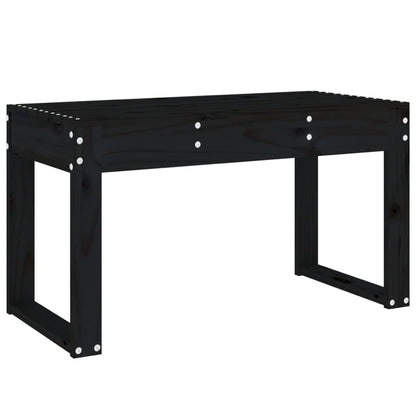 Hagebenk svart 80x38x45 cm heltre furu