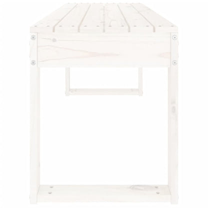 Hagebenk hvit 110x38x45 cm heltre furu