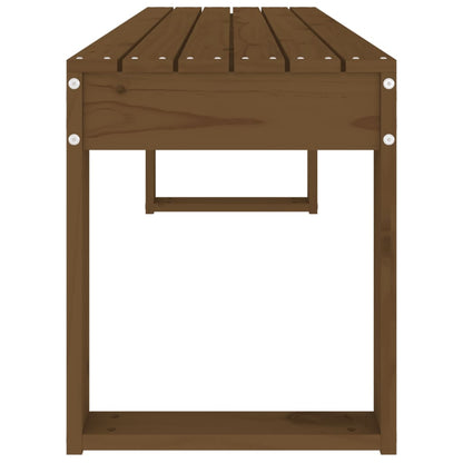 Hagebenk honningbrun 110x38x45 cm heltre furu