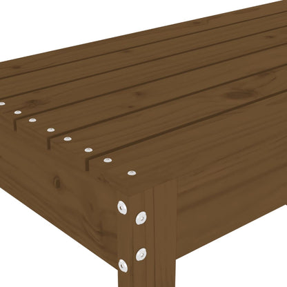 Hagebenk honningbrun 110x38x45 cm heltre furu