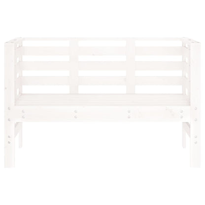 Hagebenk hvit 111,5x53x71 cm heltre furu