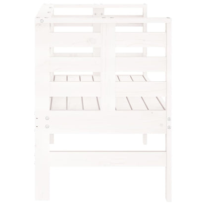 Hagebenk hvit 111,5x53x71 cm heltre furu