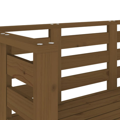 Hagebenk honningbrun 111,5x53x71 cm heltre furu
