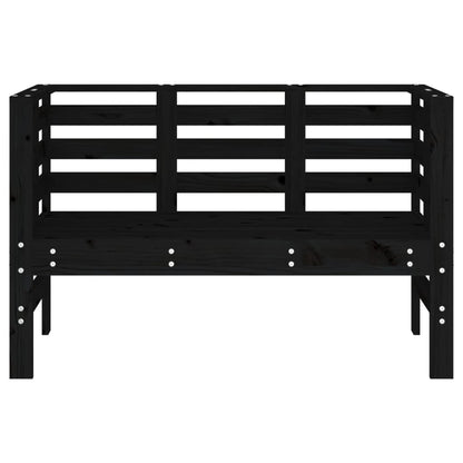 Hagebenk svart 111,5x53x71 cm heltre furu