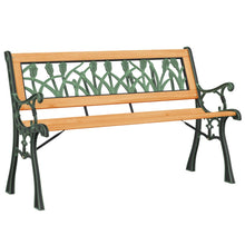 Hagebenk 116 cm heltre gran og stål