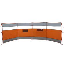 Vindskjerm for camping grå og oransje 510x153 cm vanntett