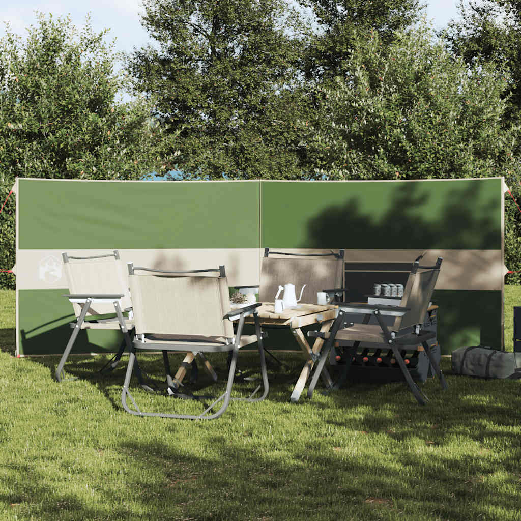 Vindskjerm for camping grønn 344x120 cm vanntett