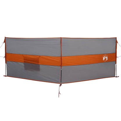 Vindskjerm for camping grå og oransje 344x120 cm vanntett